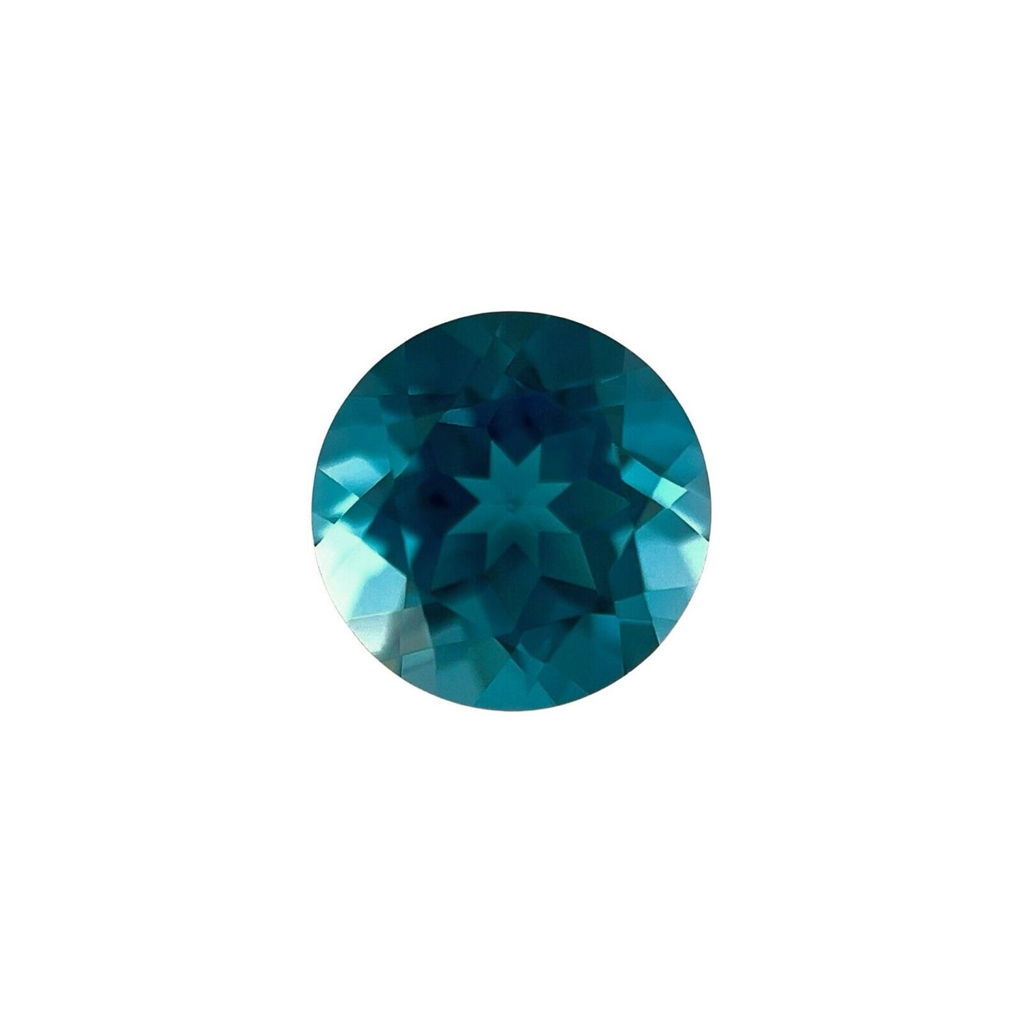 NATURAL London Blue Topaz 7mm Round Brilliant Cut 1.70 Carat Calibrated Gemstone