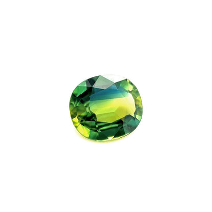 NATURAL 1.13ct Parti Colour Blue Yellow Sapphire Cushion Cut AUSTRALIAN 6.8x6mm