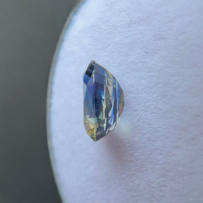 1.29ct NATURAL Parti Colour Sapphire Blue Yellow Oval Cut CEYLON Gem 7.2x5.8mm