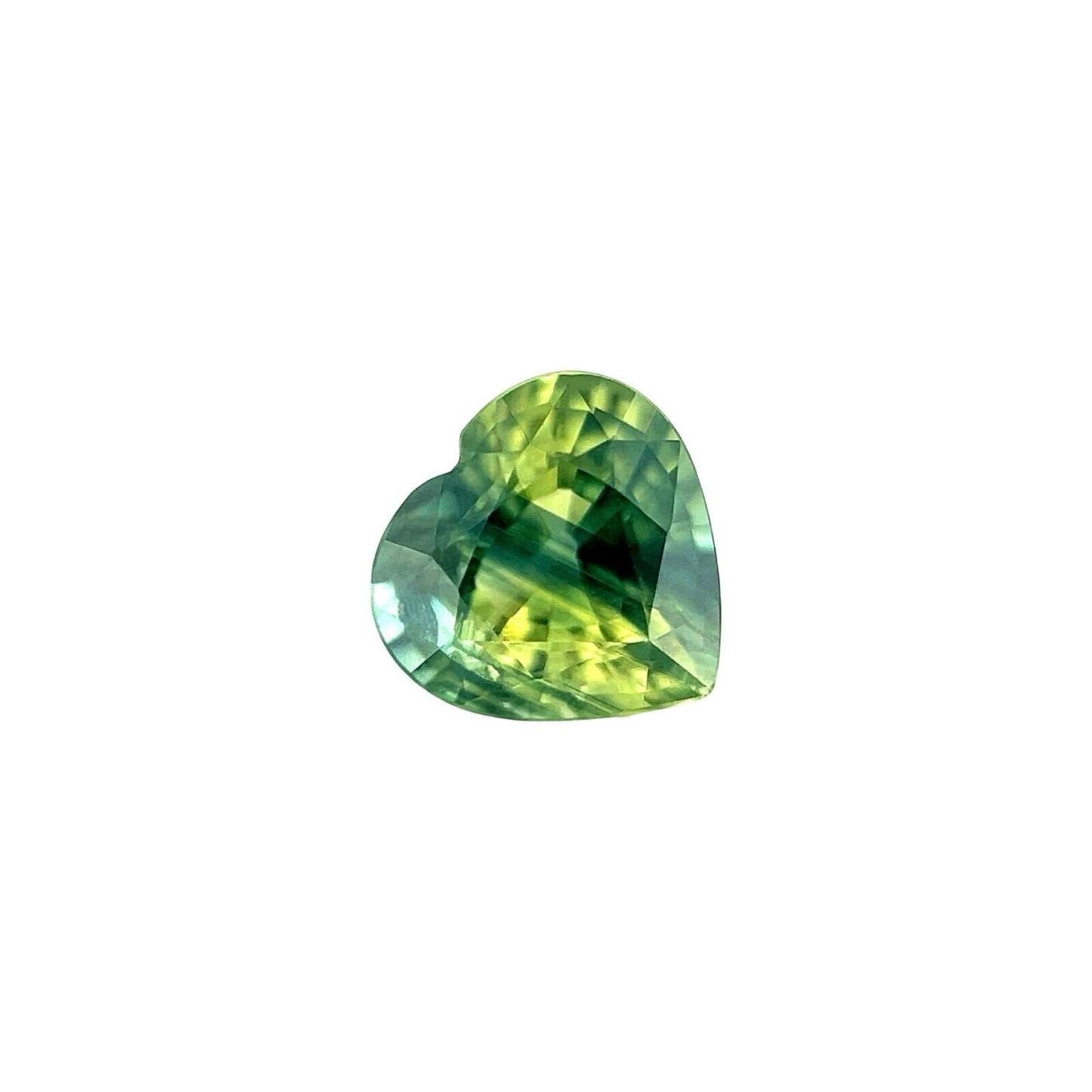 BI COLOUR Sapphire Unique NATURAL 0.99ct Blue Green Heart Cut AUSTRALIAN 6x5.9mm