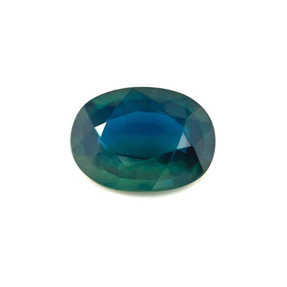 NATURAL 2.64ct Deep Green Blue Sapphire Oval Loose Gemstone 10x7.3mm