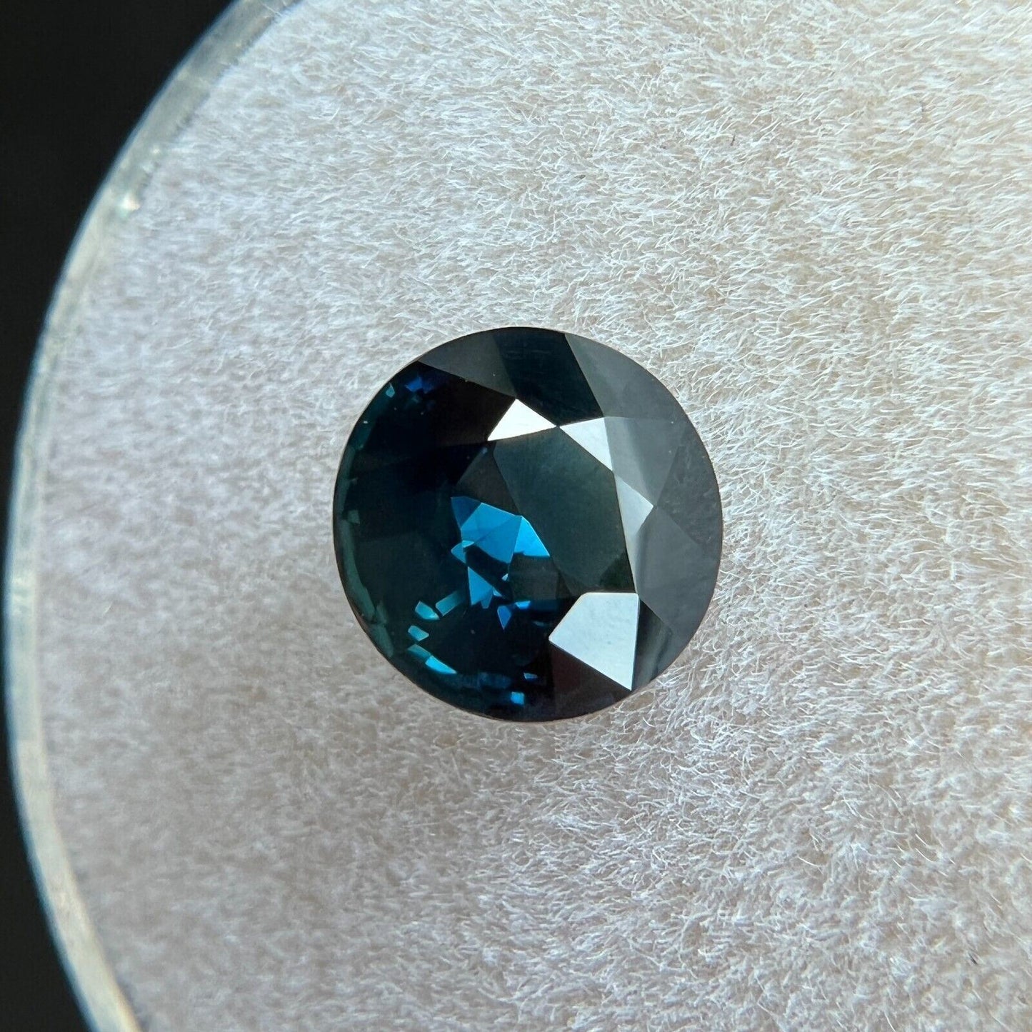 1.18ct Blue Green Sapphire GRA CERTIFIED Round Brilliant Cut 6.8x6.7mm Gem