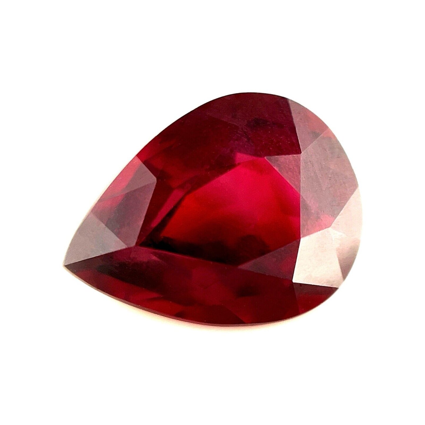 6.31ct VIVID Purple Red Rhodolite Garnet Pear Teardrop Cut 13.4x10.2mm Gemstone