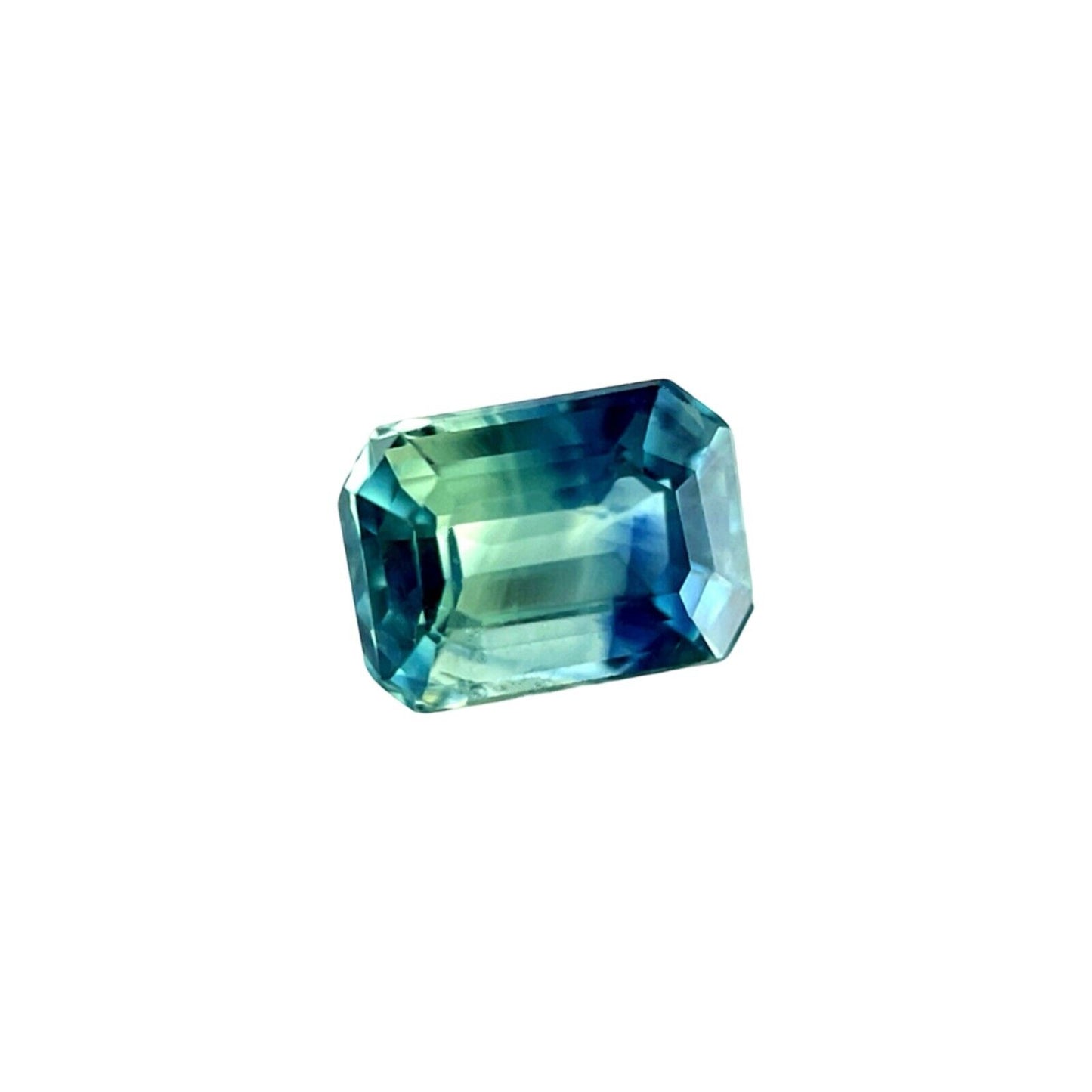 GIA Certified 1.26ct Bi Colour Sapphire Emerald Cut NATURAL Yellow Blue  7x4.9mm