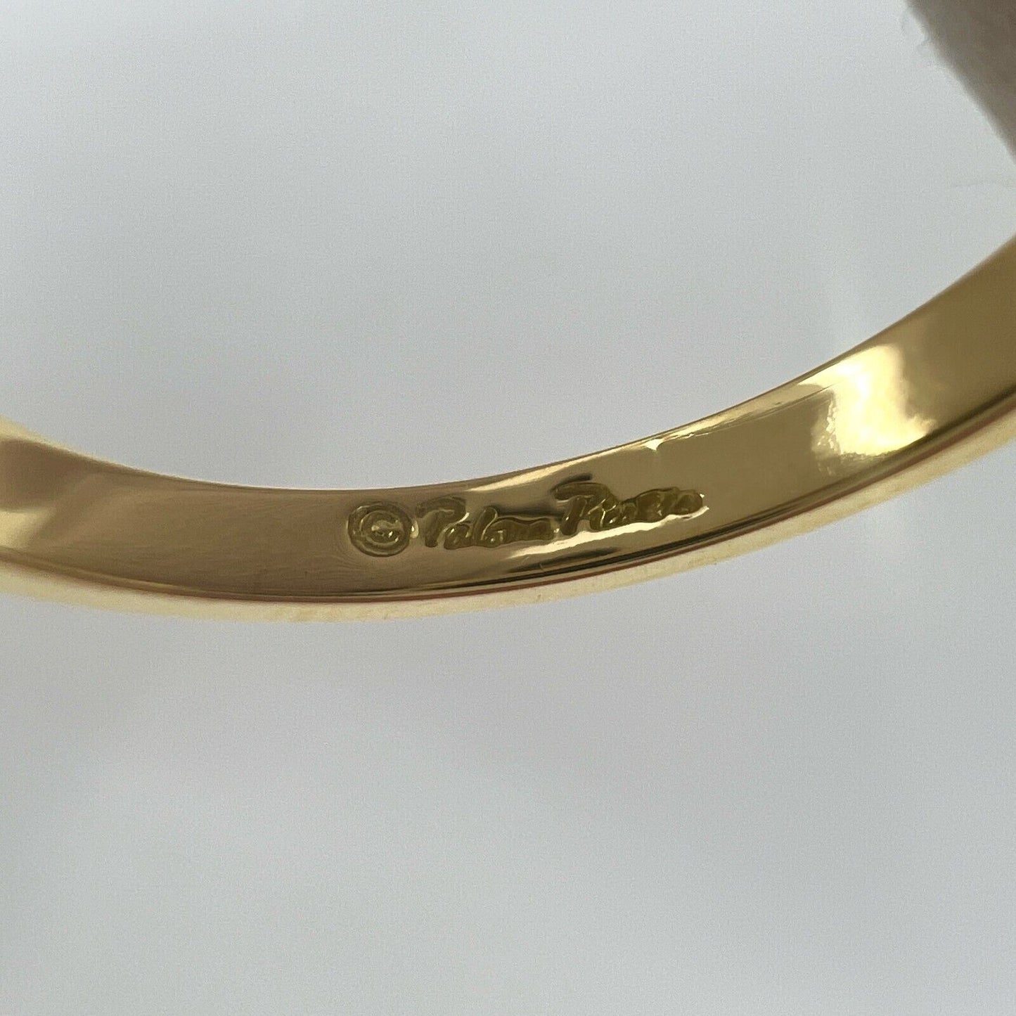 Tiffany & Co Paloma Picasso Green Peridot Sugarstack Loaf 18k Yellow Gold Ring
