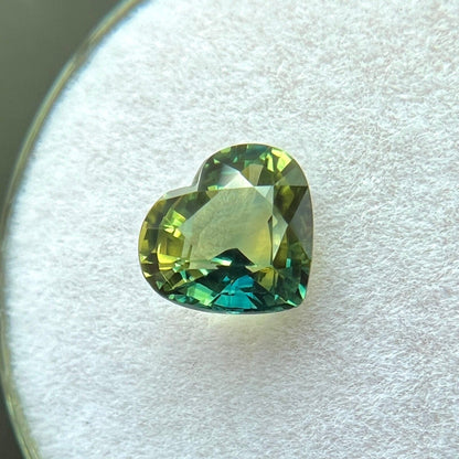 1.52ct GIA CERTIFIED Bi Colour Australian Sapphire Yellow Blue Heart UNTREATED