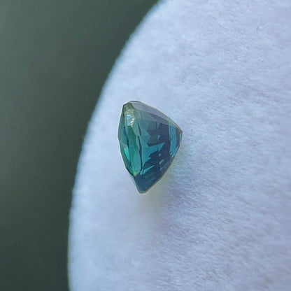 NATURAL 1.05ct UNTREATED Green Blue Sapphire GIA CERTIFIED Unheated Heart Cut IF