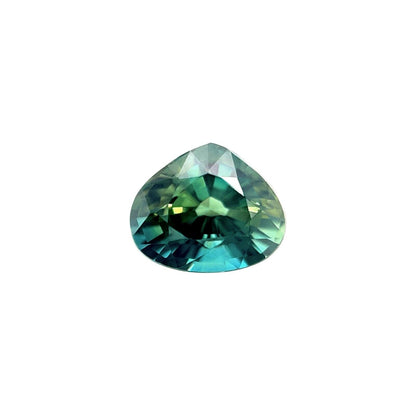 FINE 1.60ct VIVID Green Blue NATURAL Sapphire Pear Cut Loose Gem  7.3x6mm VVS