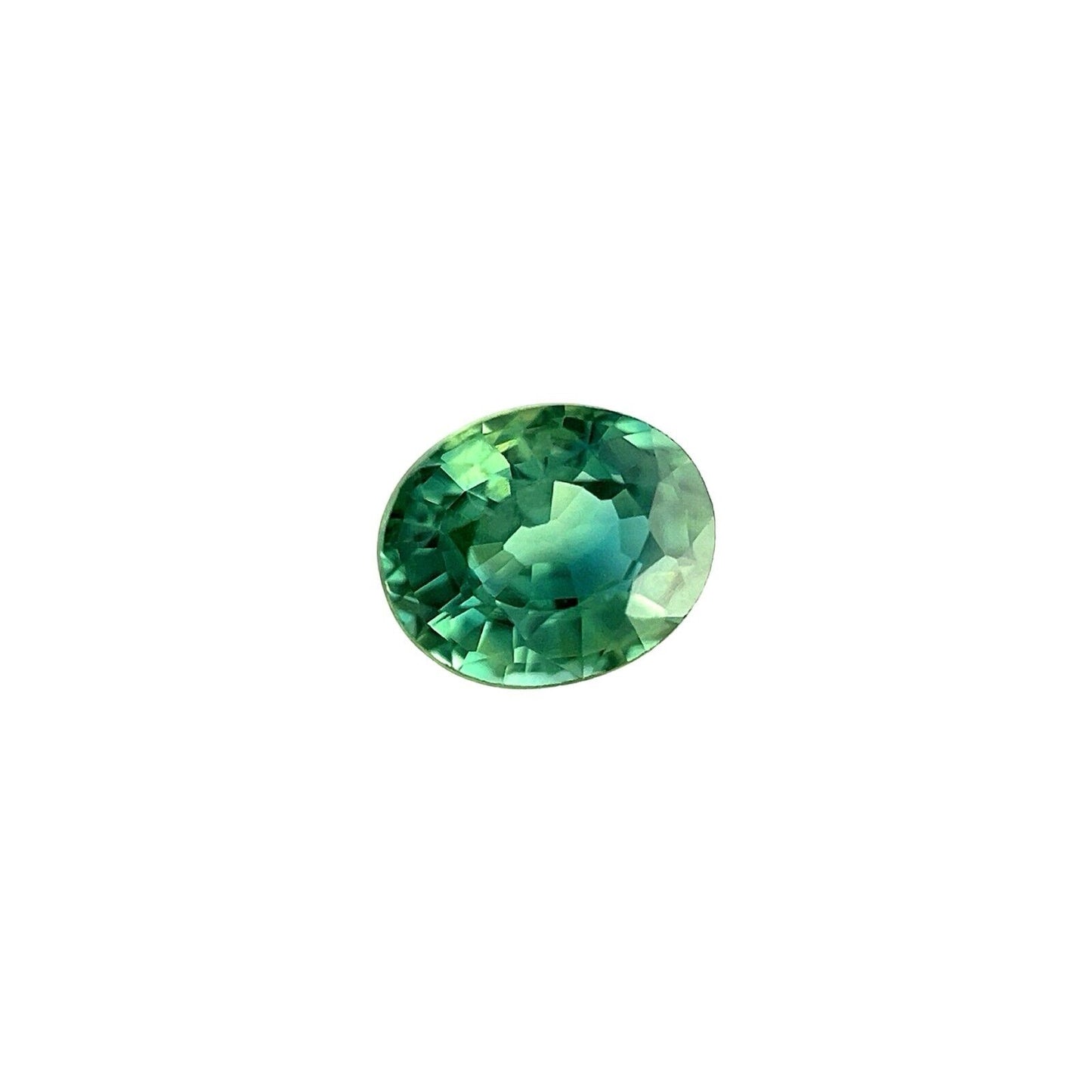 0.89ct Sapphire Vivid Blue Green NATURAL Oval Cut Loose Gemstone 6x5mm VS