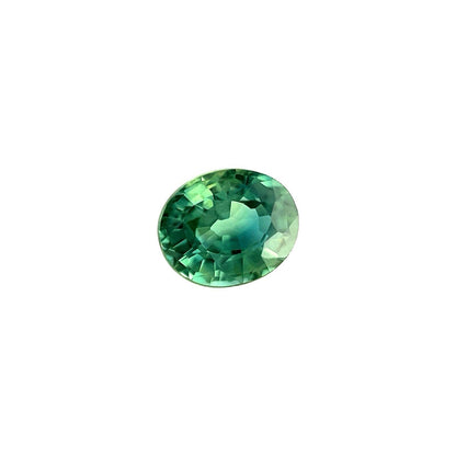 0.89ct Sapphire Vivid Blue Green NATURAL Oval Cut Loose Gemstone 6x5mm VS