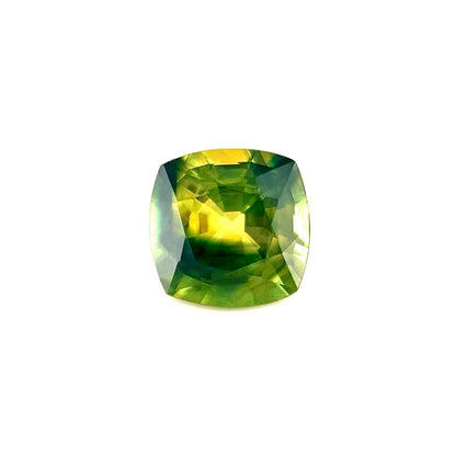 NATURAL Parti Bi Colour Sapphire 1.17ct Cushion Cut AUSTRALIAN Blue Green Yellow