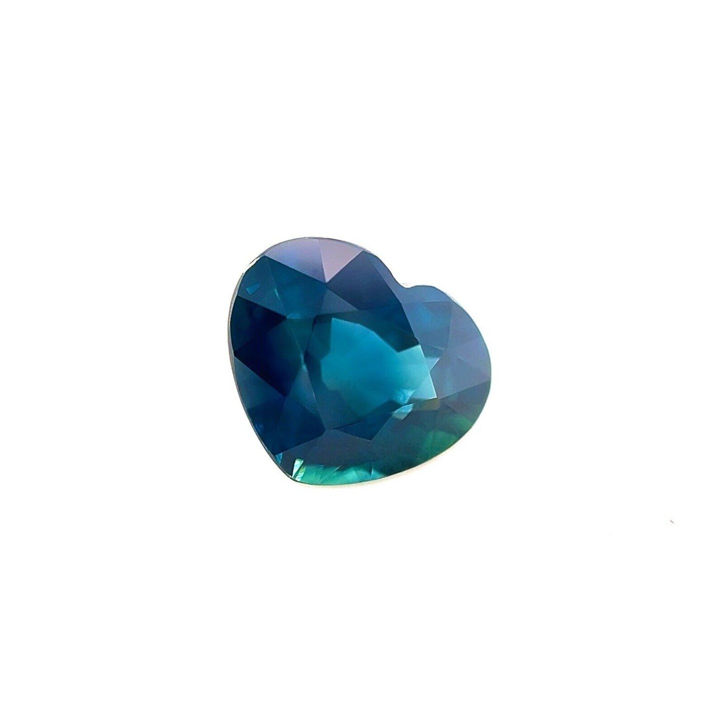 1.36ct Natural Heart Cut Sapphire GRA Certified Deep Blue Teal UNTREATED IF