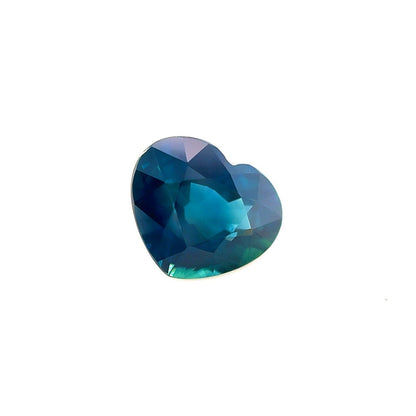 1.36ct Natural Heart Cut Sapphire GRA Certified Deep Blue Teal UNTREATED IF