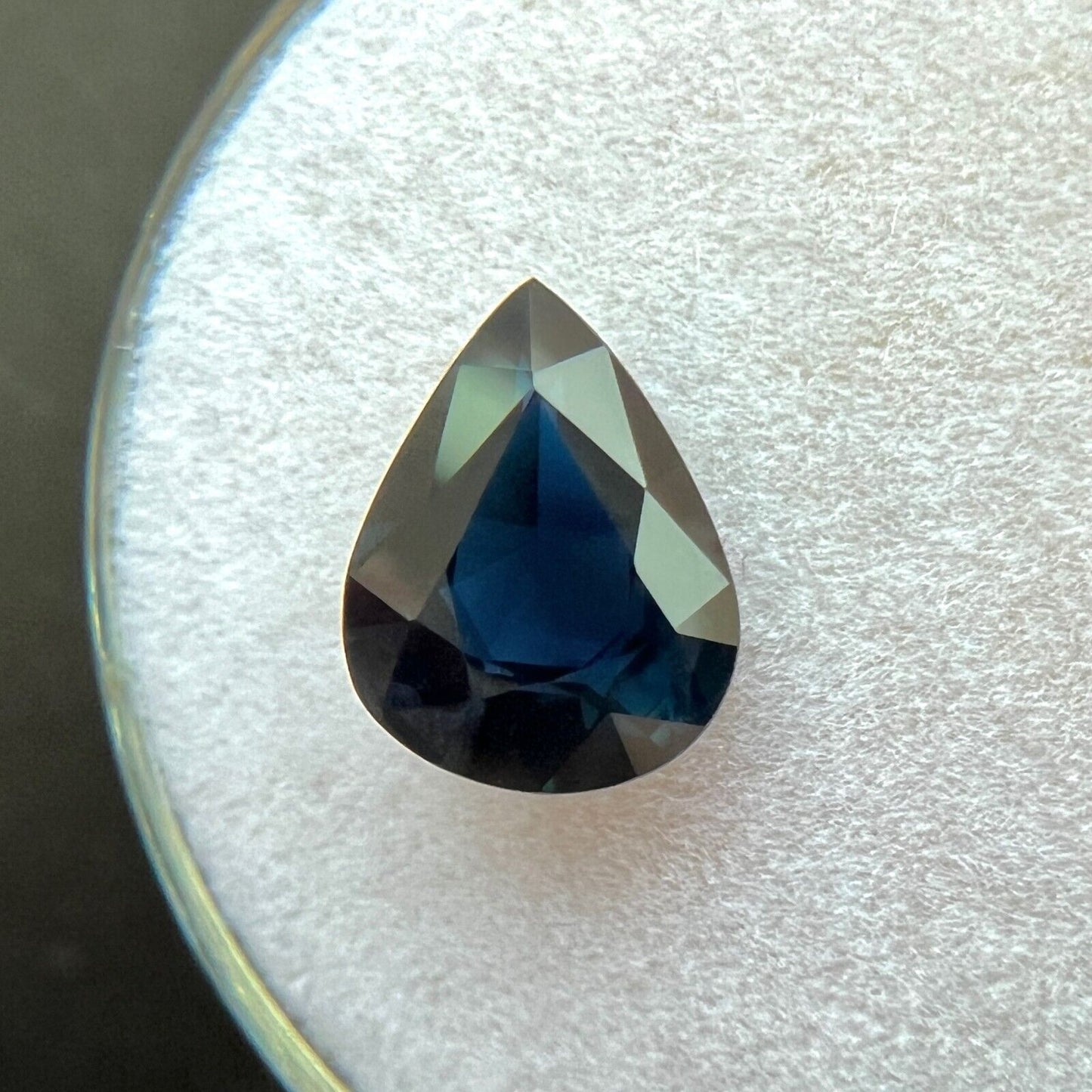 GIA CERTIFIED 1.69ct Deep Blue UNTREATED Sapphire Pear Teardrop Cut Gem 9.3x7mm