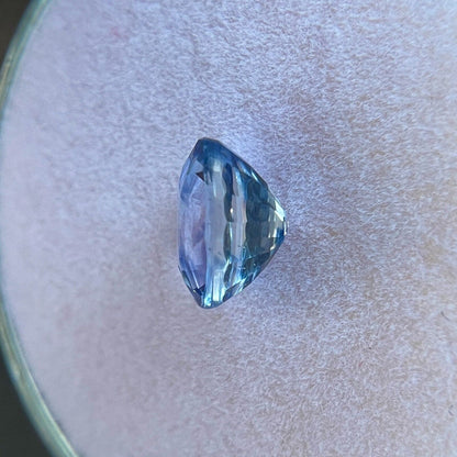 GIA CERTIFIED Unique Bi Colour Sapphire 1.29ct Natural Blue White RARE Oval Cut