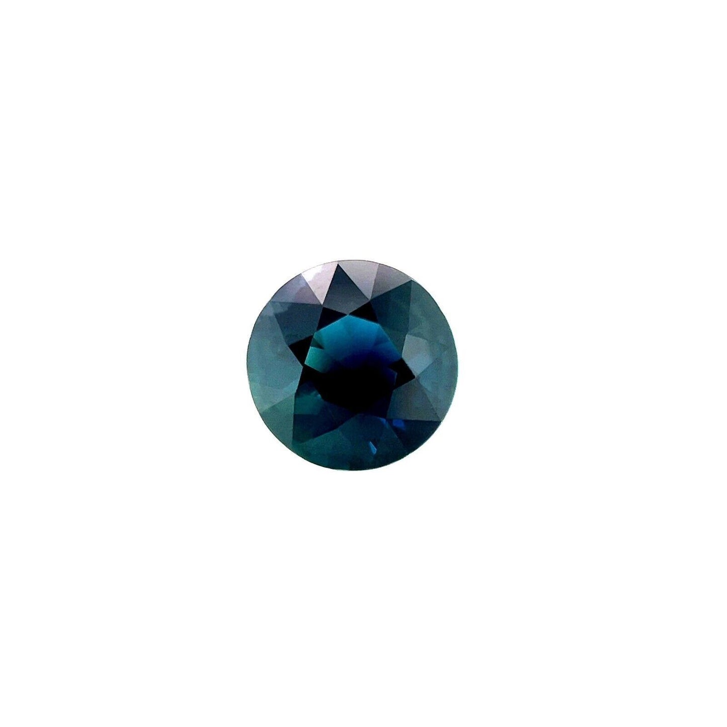 1.18ct Blue Green Sapphire GRA CERTIFIED Round Brilliant Cut 6.8x6.7mm Gem