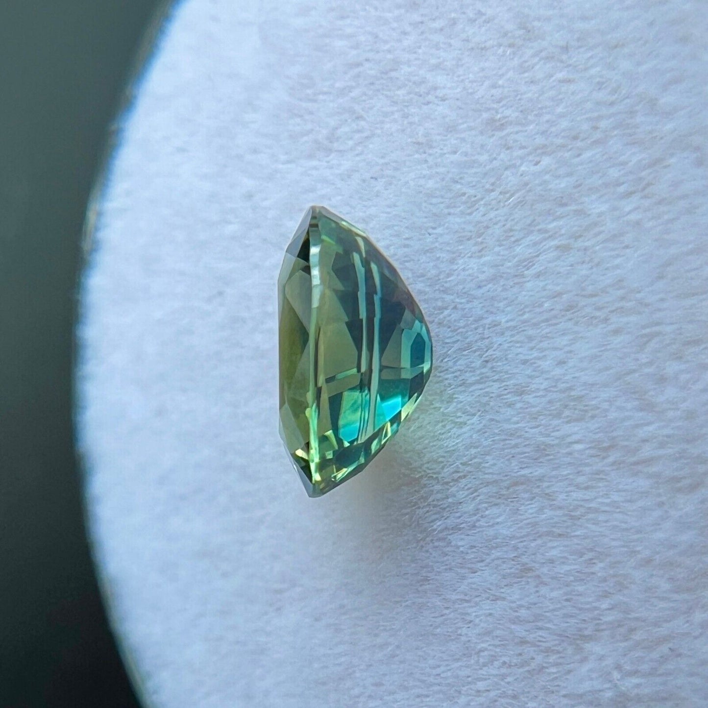 NATURAL 1.04ct Bi Colour Australia Sapphire Blue Green Loose Oval 6.6x5.2mm VVS