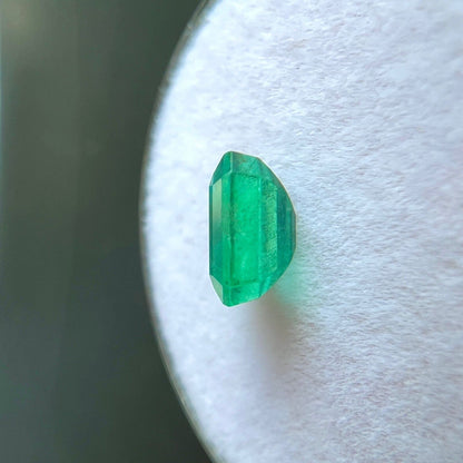 GIA CERTIFIED 1.12ct NATURAL Emerald Vivid Green Octagonal Cut Gem 6.8x5.2mm Gem