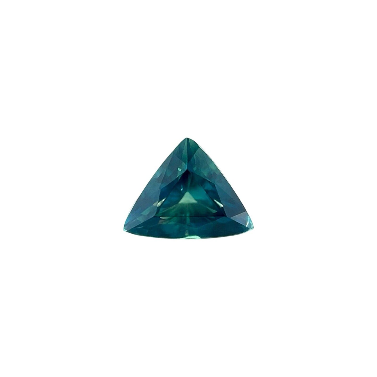 NATURAL 0.55ct DEEP Green Blue Sapphire UNTREATED Trillion Triangle 6x4.6mm VVS