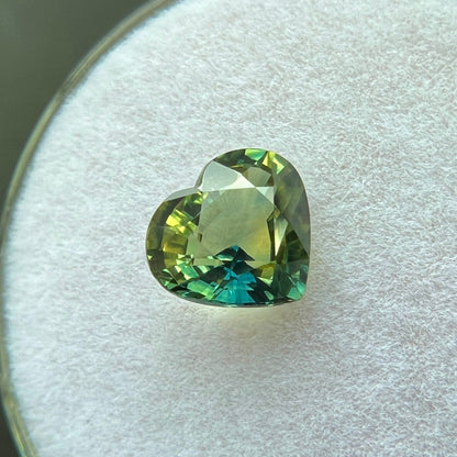 1.52ct GIA CERTIFIED Bi Colour Australian Sapphire Yellow Blue Heart UNTREATED