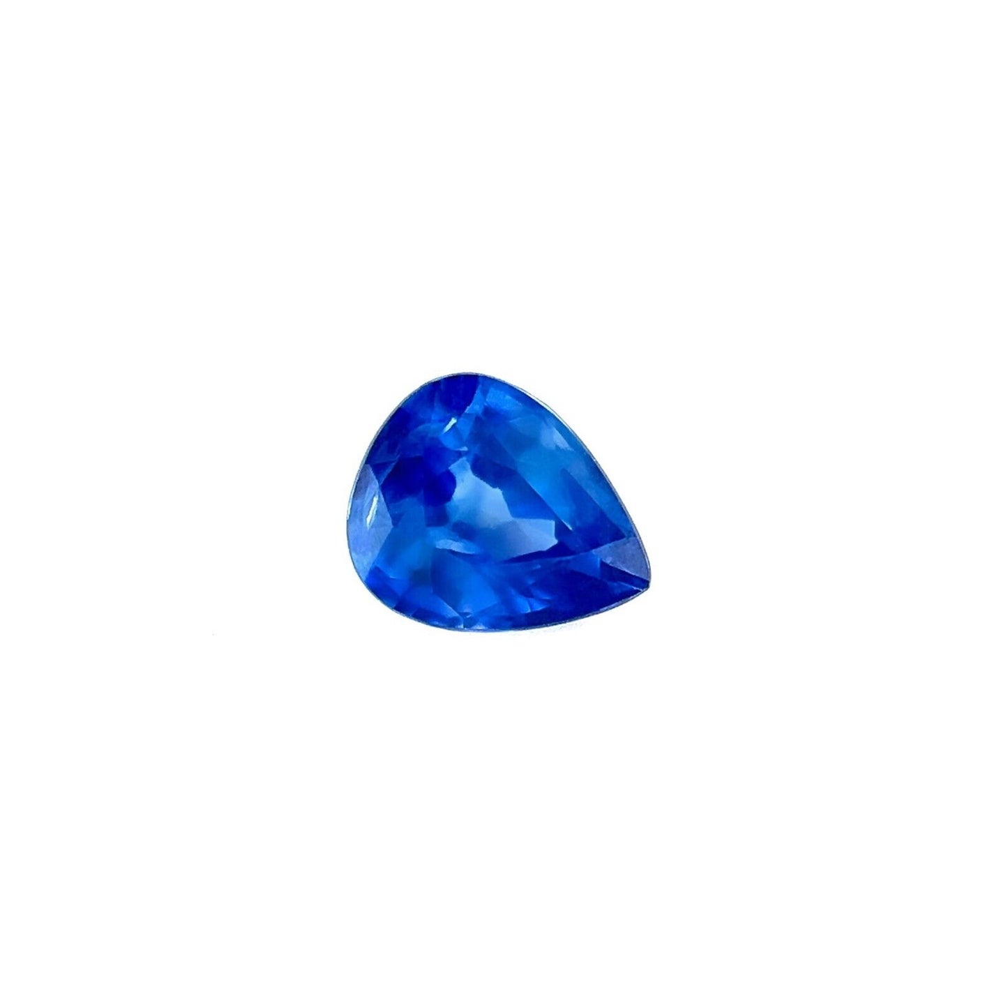 0.60ct VIVID Blue NATURAL Sapphire Pear Teardrop Cut Loose Gemstone 5.2x4.3mm