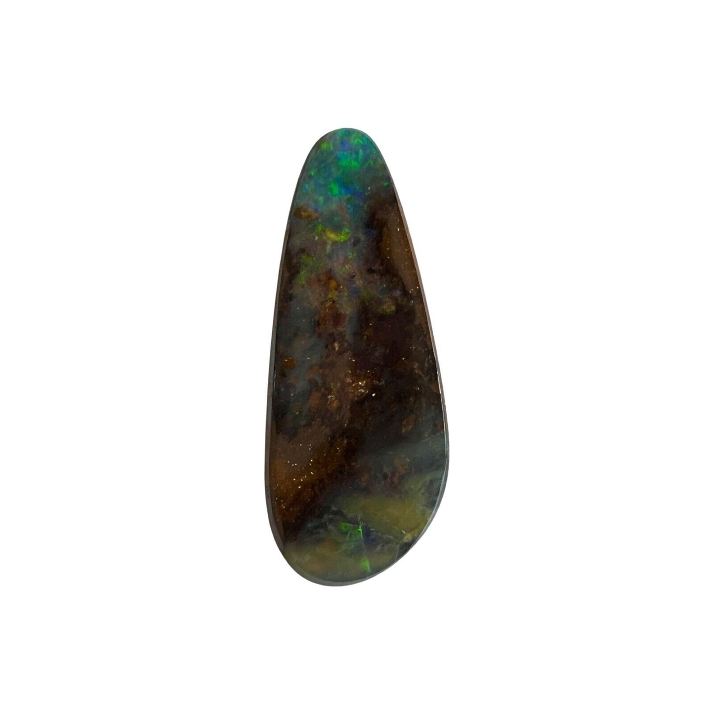 3.26ct Australian NATURAL Freeform Boulder Opal Matrix Specimen 17x6.9mm Gem