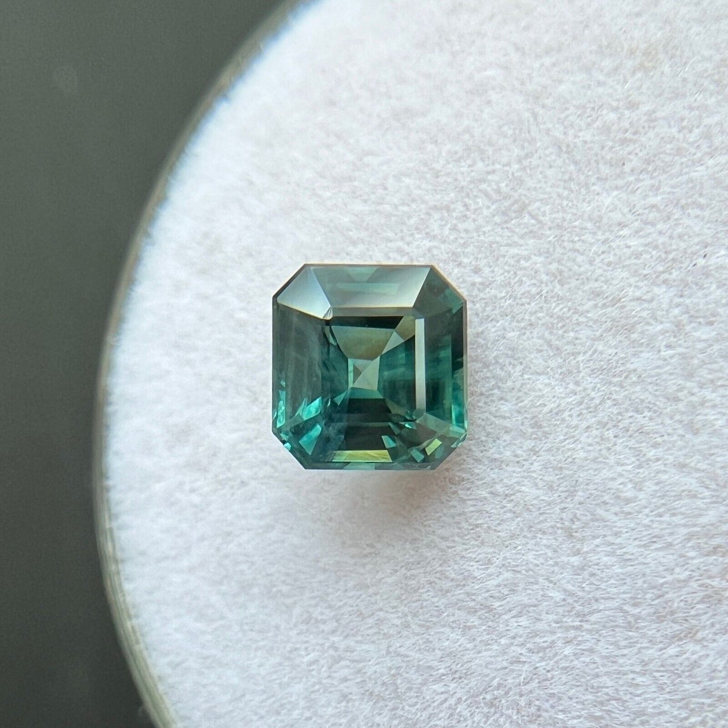 GIA CERTIFIED 1.04ct Sapphire Octagon NATURAL Green Blue UNTREATED 5.6x5.3mm