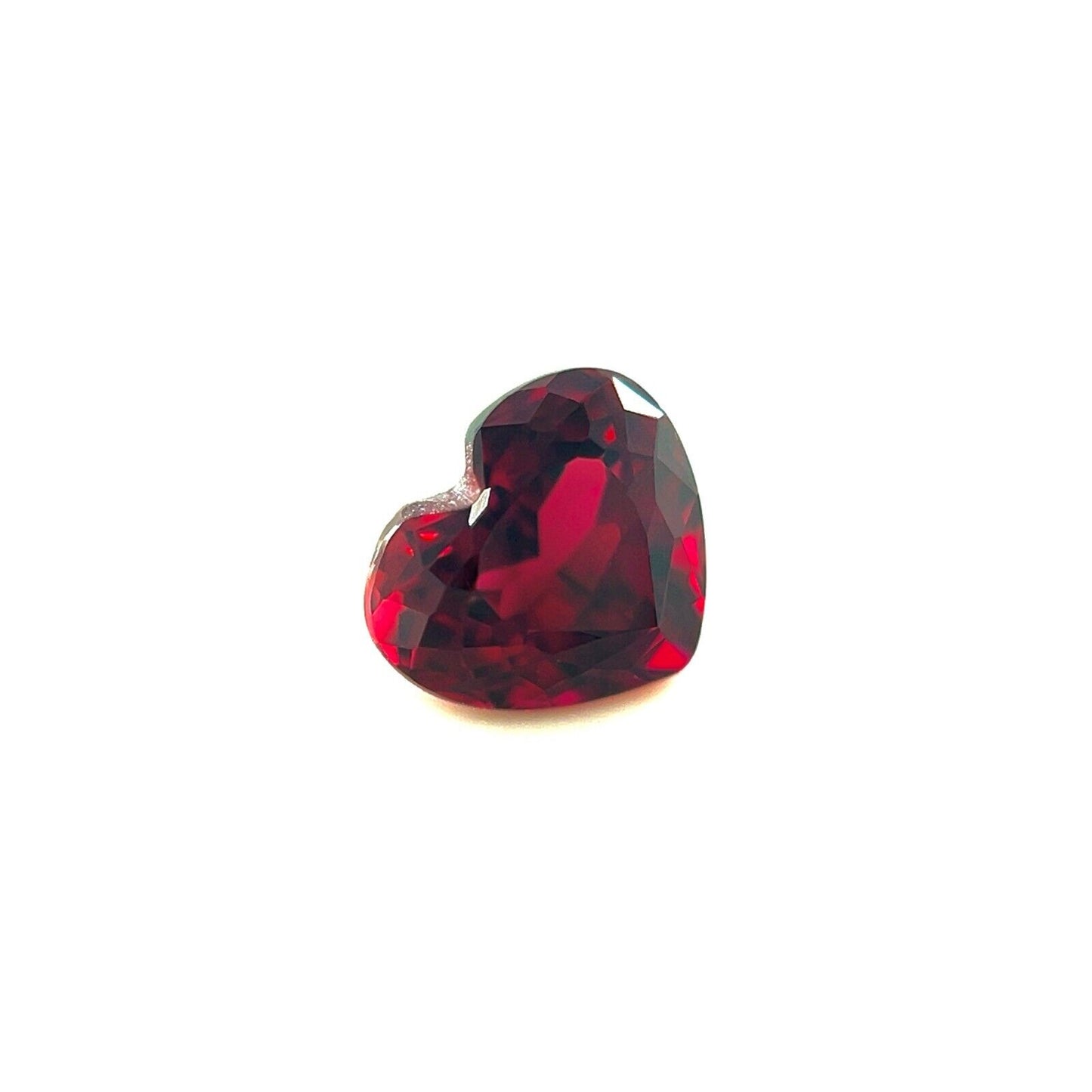 0.98ct NATURAL Deep Purple Red Rubellite Tourmaline Heart Cut Gem 6.5x5.5mm VS