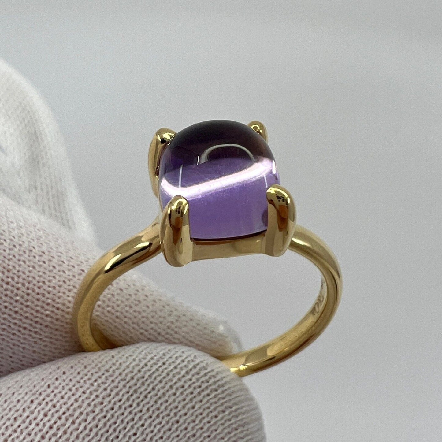 Rare Tiffany & Co. Paloma Picasso Amethyst Sugar Stack Loaf 18k Yellow Gold Ring