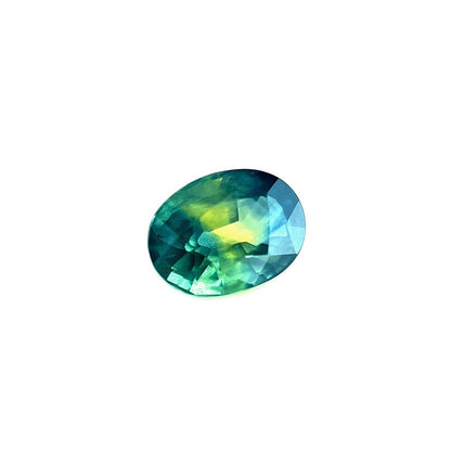 UNTREATED Parti Colour AUSTRALIAN Sapphire 0.99ct Blue Green Oval Cut 6.8x4.8mm