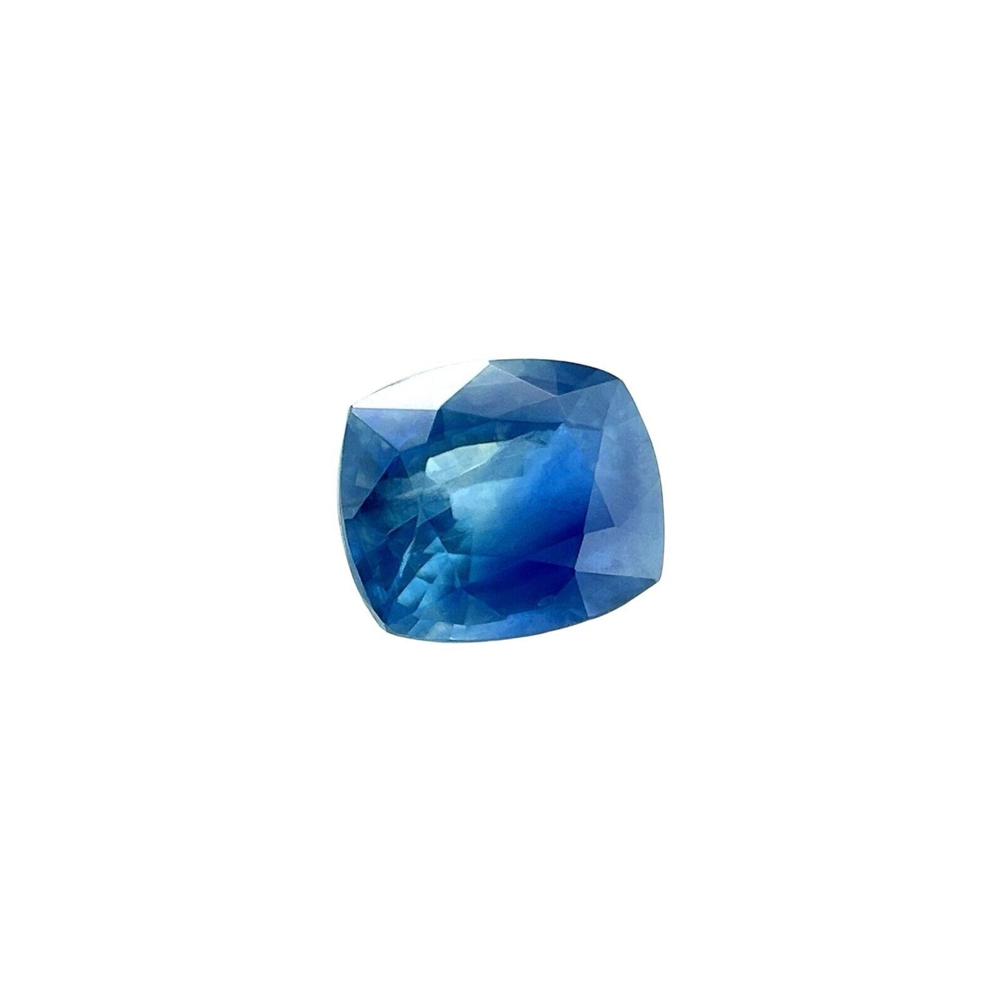 0.95ct NATURAL Bi Colour Blue Sapphire AUSTRALIAN Cushion Cut Gem 6x5mm Gemstone