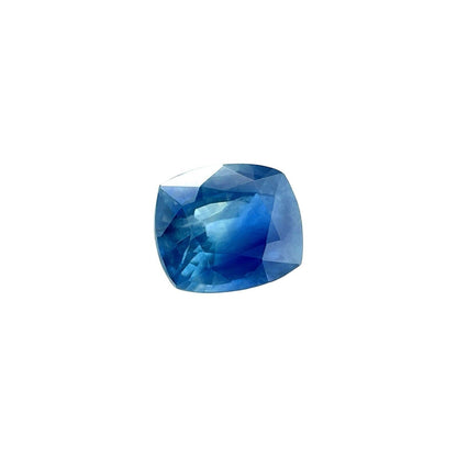 0.95ct NATURAL Bi Colour Blue Sapphire AUSTRALIAN Cushion Cut Gem 6x5mm Gemstone