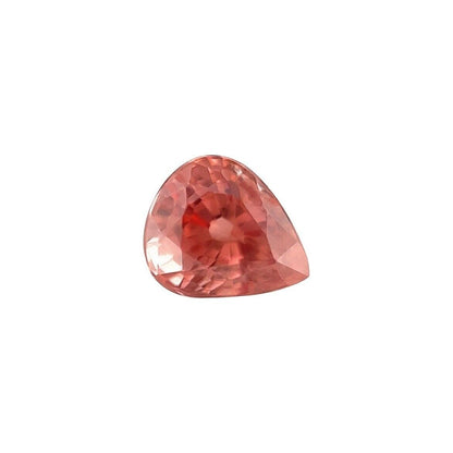 NATURAL 1.59ct Orange Pink Zircon Pear Cut Loose Gemstone 6.7x5.6mm VS