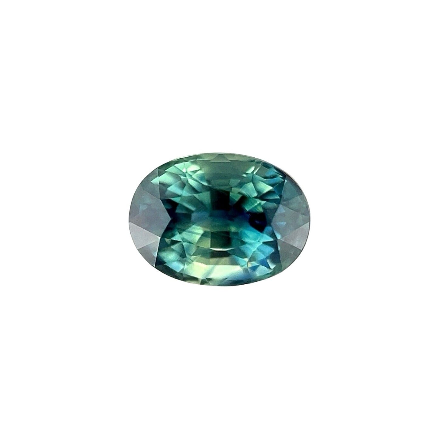 1.24ct NATURAL Vivid Blue Green Bi Colour Sapphire Oval Cut Gemstone 6.8x5mm IF