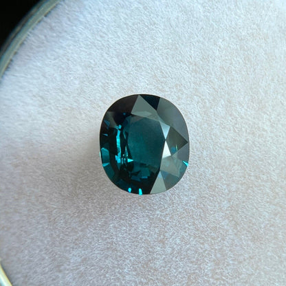 GIA CERTIFIED Sapphire 1.07ct Deep 'Lagoon' Green Blue UNHEATED Natural Oval Cut