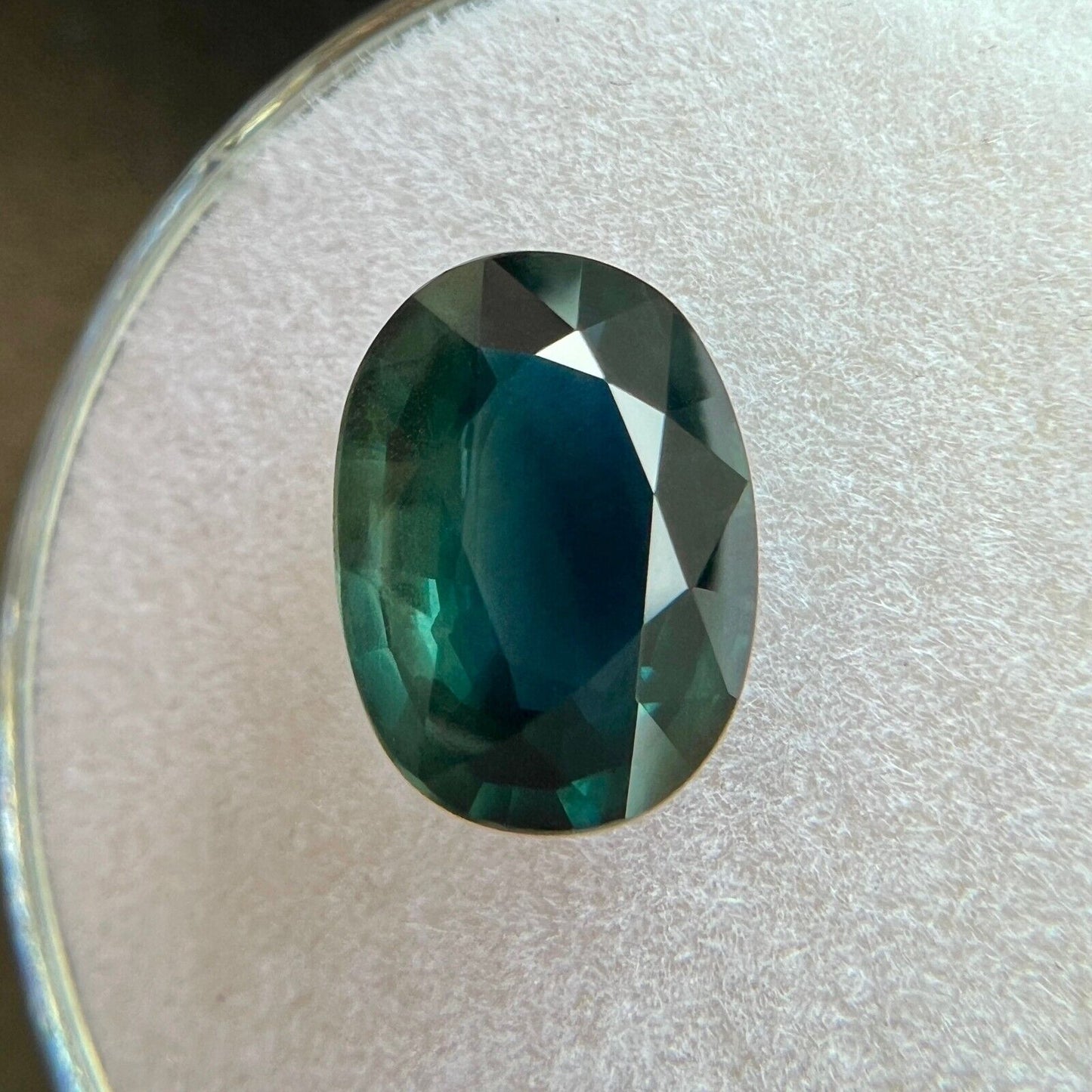 NATURAL 2.64ct Deep Green Blue Sapphire Oval Loose Gemstone 10x7.3mm