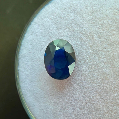 1.15ct NATURAL Deep Blue Sapphire Oval Cut RARE 7.5x5.5mm Loose Gemstone