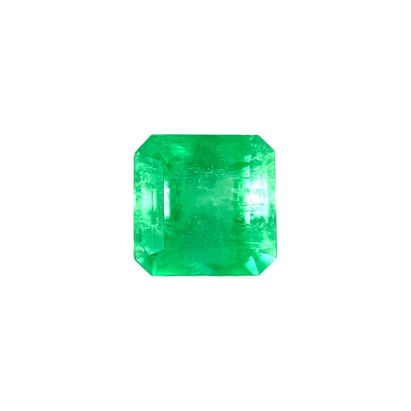 GIA CERTIFIED 1.29ct Colombian Emerald Vivid Green Octagonal Emerald Cut Gem