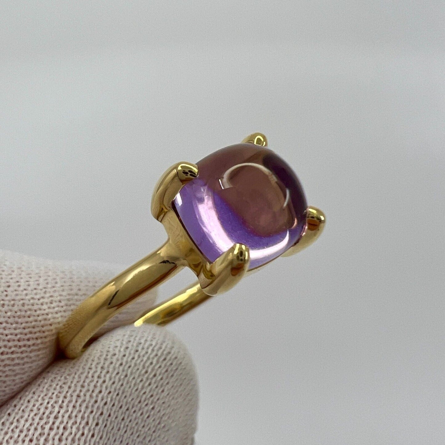 Rare Tiffany & Co. Paloma Picasso Amethyst Sugar Stack Loaf 18k Yellow Gold Ring