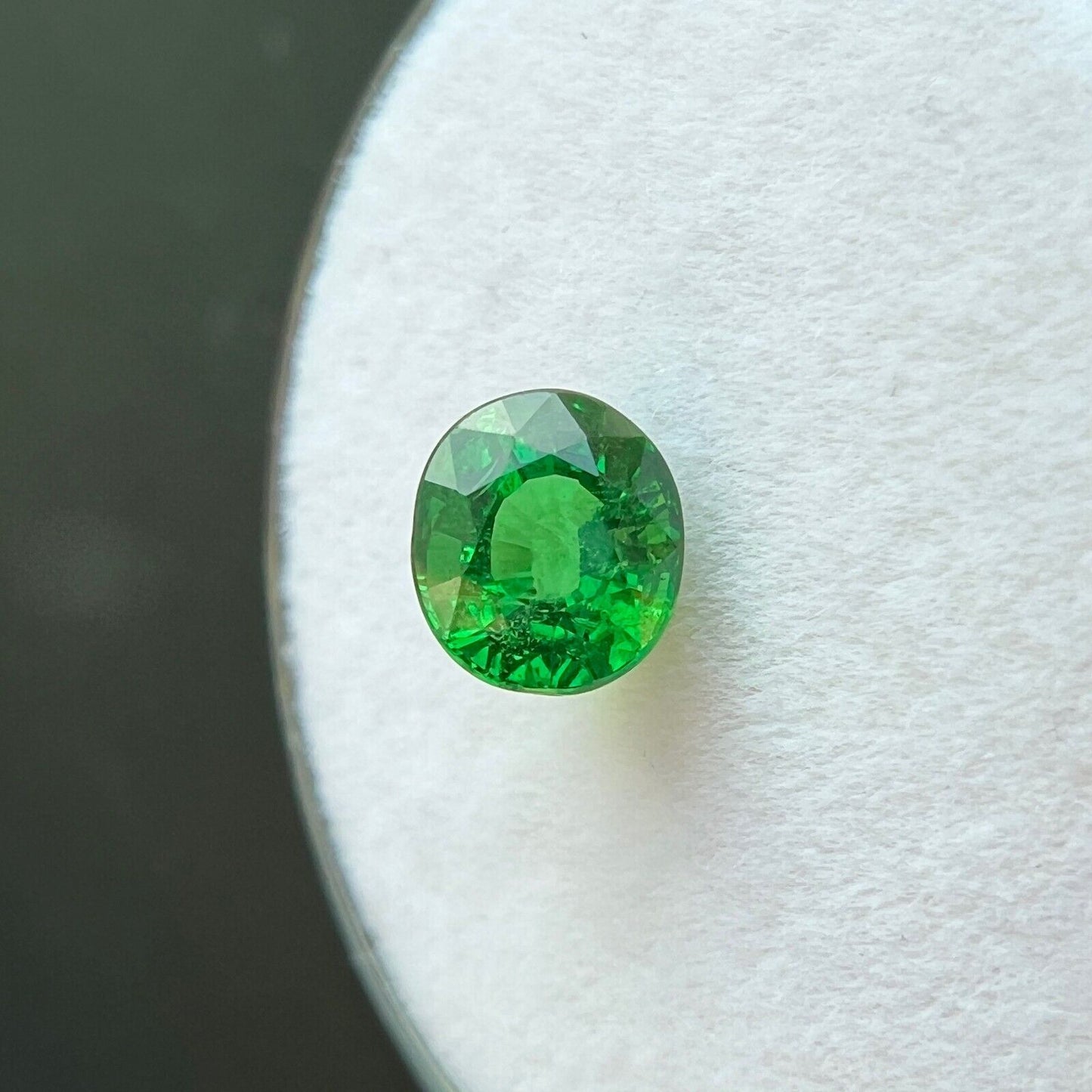 NATURAL Tsavorite Garnet 1.02ct Vivid Green Oval Cut 5.7x5mm Loose Gemstone