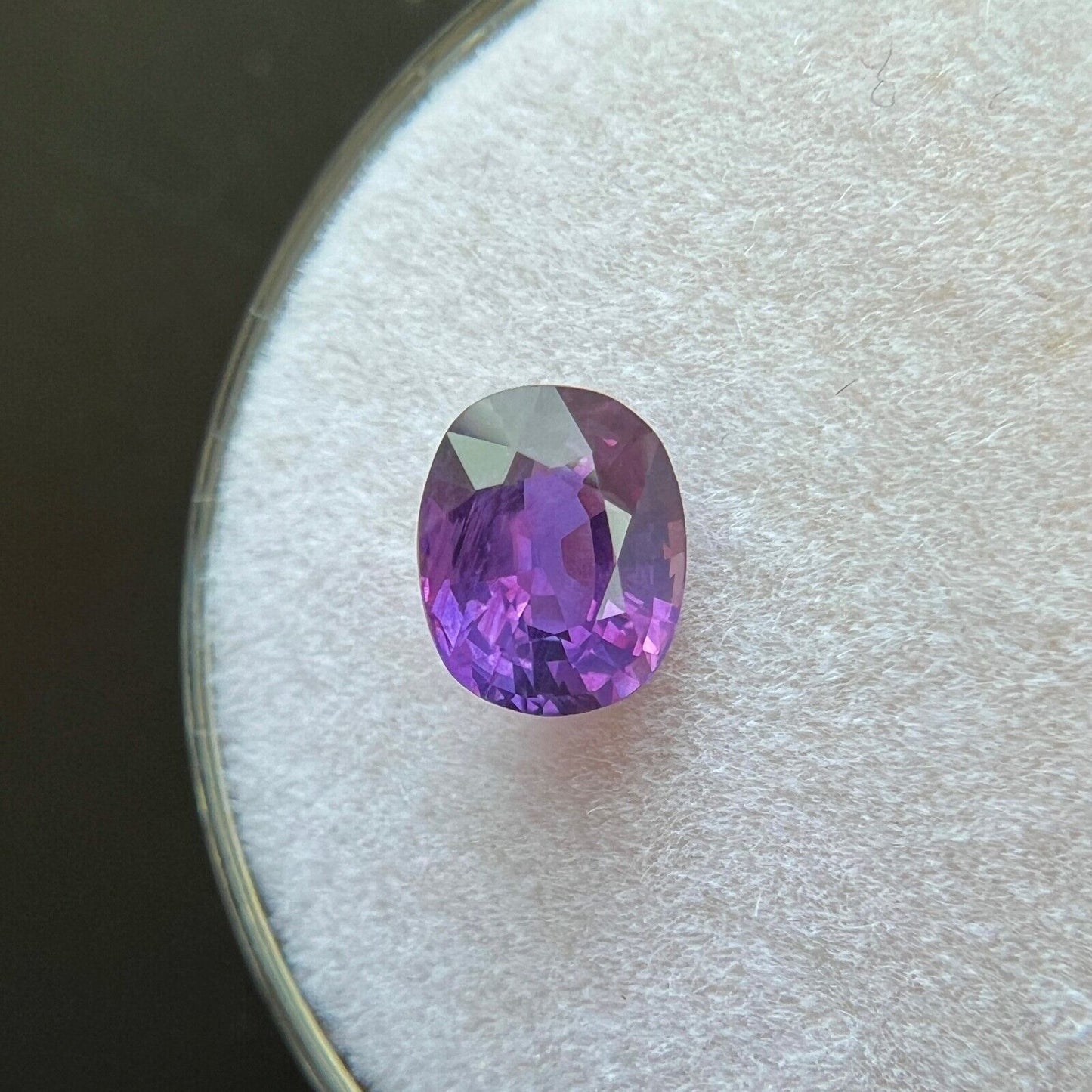 1.10ct NATURAL Deep Pink Purple Sapphire Cushion Cut Loose Cut Gem 6.4x5.3mm