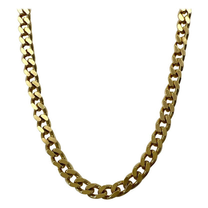 Fine Italian Made 18k Yellow Gold 2.2mm Curb Necklace Chain 24'