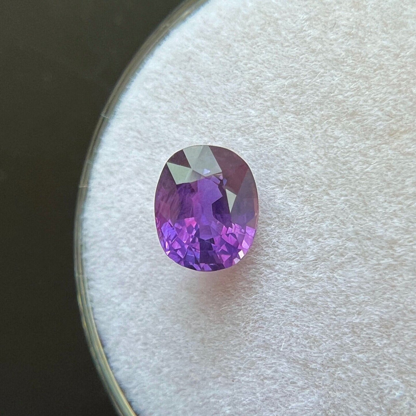 1.10ct NATURAL Deep Pink Purple Sapphire Cushion Cut Loose Cut Gem 6.4x5.3mm