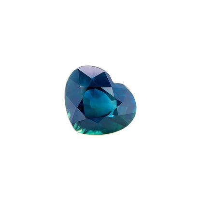 1.36ct Natural Heart Cut Sapphire GRA Certified Deep Blue Teal UNTREATED IF