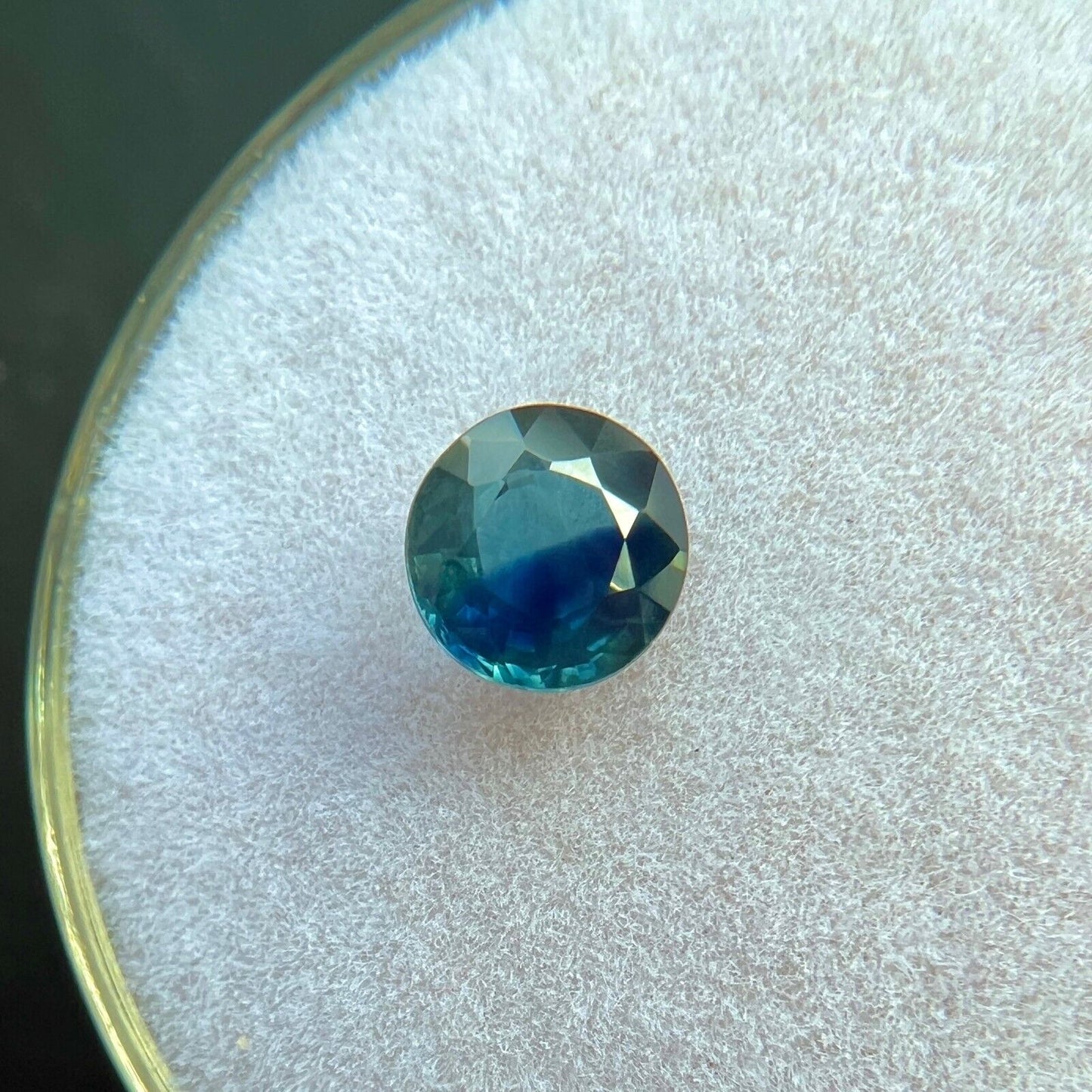 NATURAL Bi COLOUR Blue Australian Sapphire 0.68ct Round Cut 5.3mm Gemstone VS