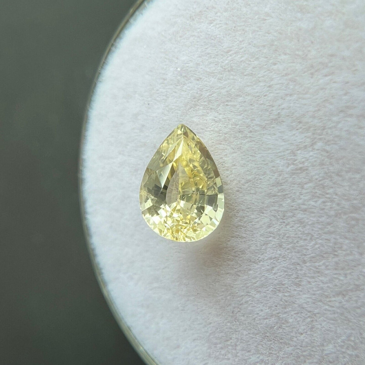 GIA Certified 1.18ct Ceylon Yellow Sapphire UNTREATED Pear Teardrop Cut Gem