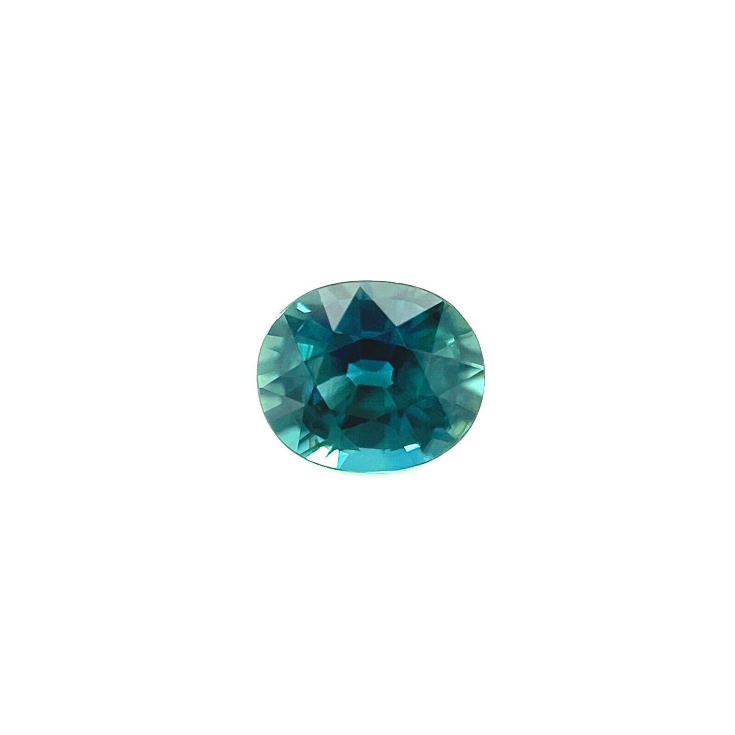 UNTREATED Sapphire 0.72ct Green Blue TEAL Oval Cut Loose Gem 5.4x4.5mm VVS