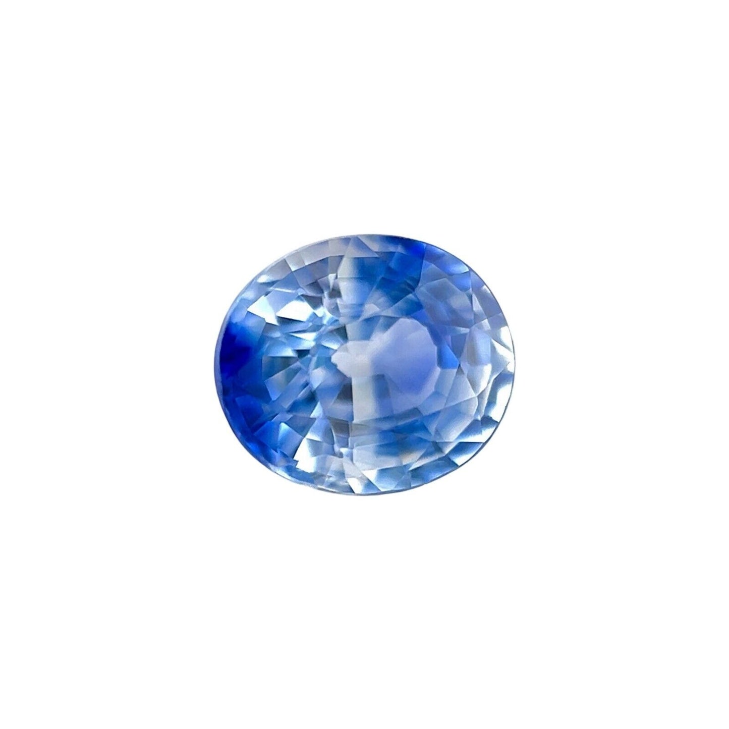 GIA CERTIFIED Unique Bi Colour Sapphire 1.29ct Natural Blue White RARE Oval Cut