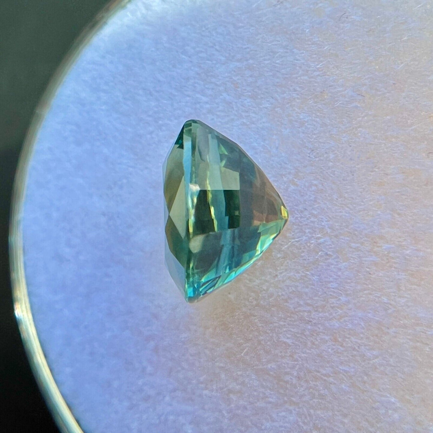 2.10ct NATURAL Sapphire VIVID Blue Green Australian FANCY Cut Gem 7.4x6.6mm VS