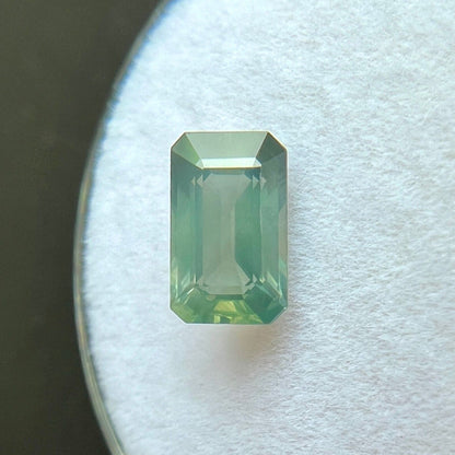 1.44ct NATURAL Blue Green AUSTRALIAN Sapphire Emerald Octagon Cut Gem 7.8x4.8mm